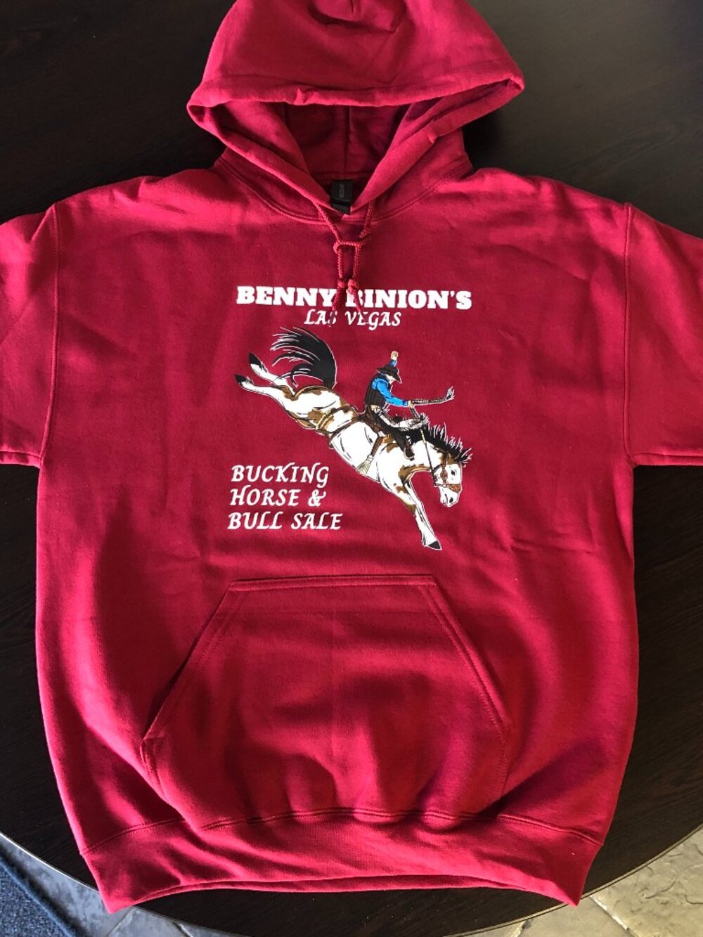 Benny Binion’s Bucking Horse & Bull Sale Hoodie – Red